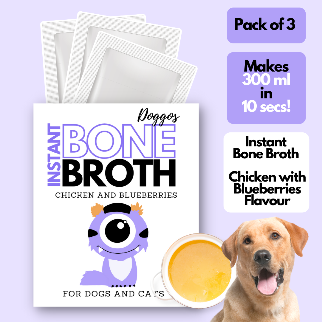 Instant Bone Broth - Chicken with Blueberries (Make 100ml Bone Broth with 1 sachet)