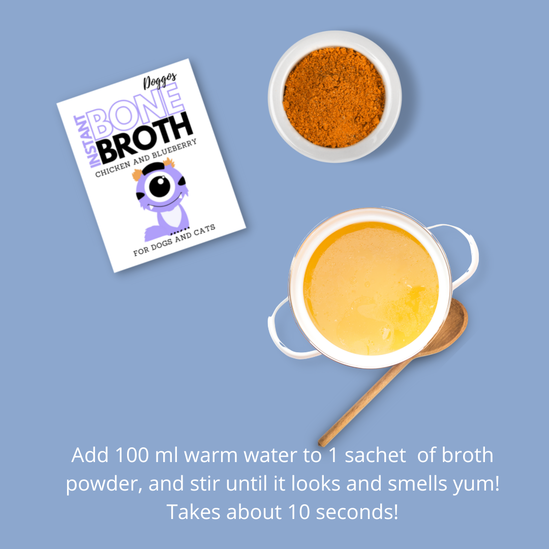 Instant Bone Broth - Chicken with Blueberries (Make 100ml Bone Broth with 1 sachet)