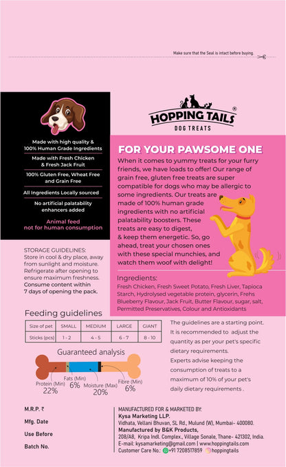 HOPPING TAILS PREMIUM GRAINFREE/GLUTEN FREE DOG TREATS - MINIATURE TREATOS