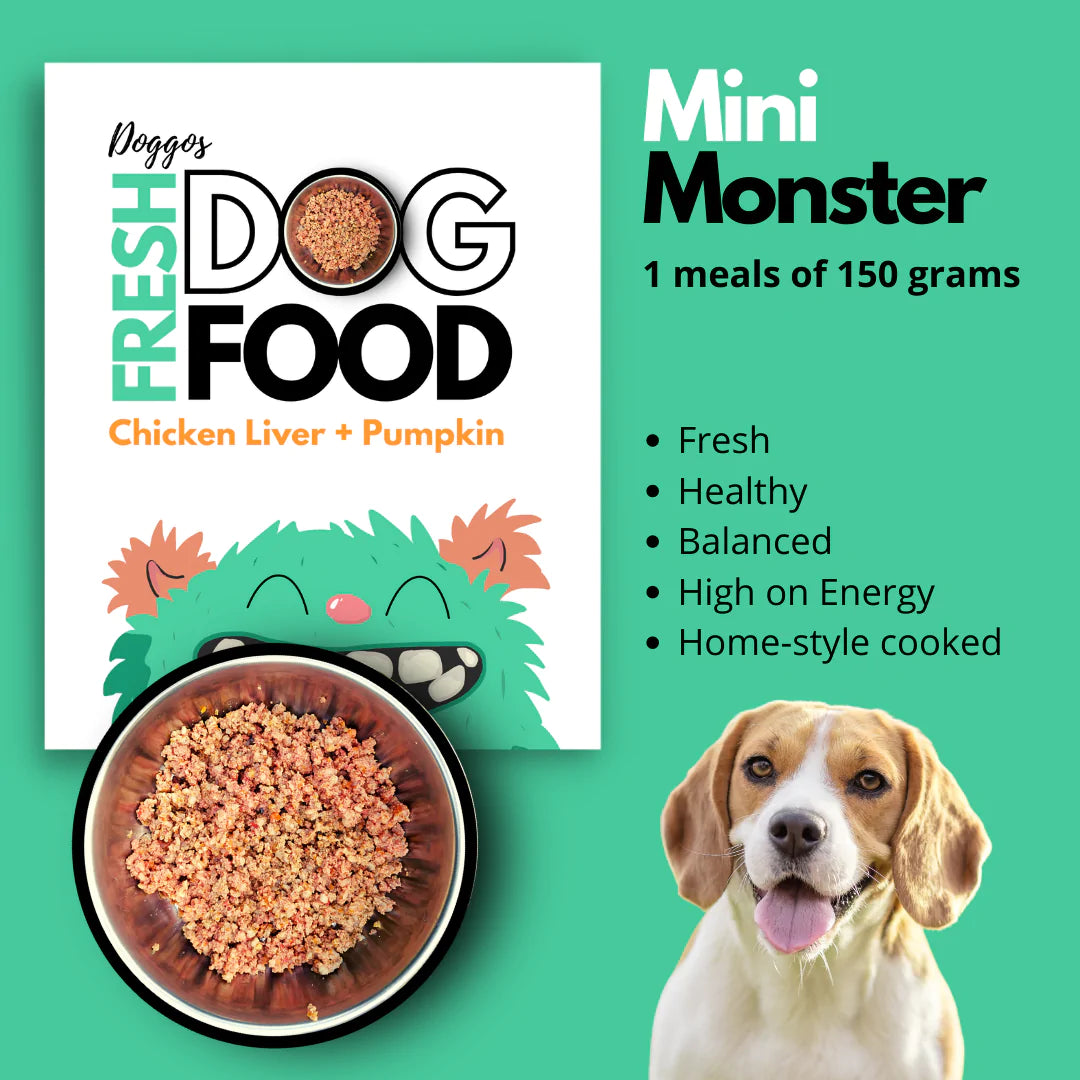 Doggos Mini Monster (150 gms) - Fresh Dog Food. TRY FIRST!