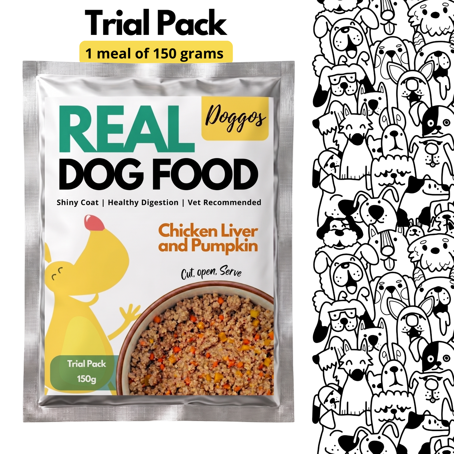 REAL Dog Food (Chicken & Rice) 150g - Ready to Eat | Trial Pack